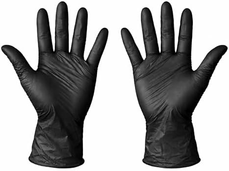 GUANTE NITRILO NEGRO TALLA (L) 3.5 CAJA 10UN. GENERICO  (J)