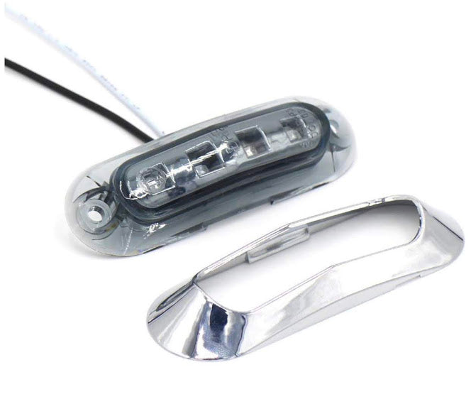 FOCO LED INTERMITENTE DELANTERO  70MM 12/24V  AMBAR BRASLUX  (H)